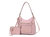 Maeve Vegan Leather Women’s Shoulder Bag with Wristlet Pouch - Pink