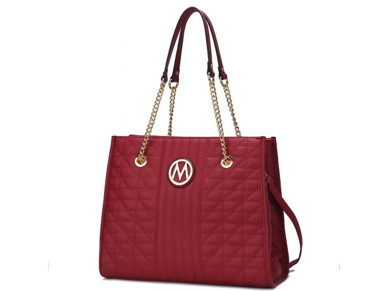 Makenna Vegan Leather Women’s Shoulder Handbag - Red