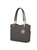 Malika M Signature Satchel Handbag - Grey