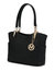 Malika M Signature Satchel Handbag - Black