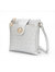 Marietta M Signature Crossbody Bag - Silver