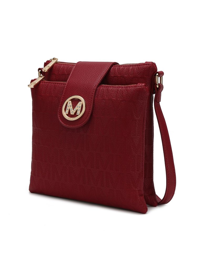 Marietta M Signature Crossbody Bag - Red