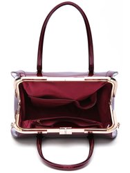Marlene Patent Satchel Handbag