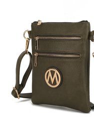 Medina Vegan Leather Crossbody Handbag - Olive