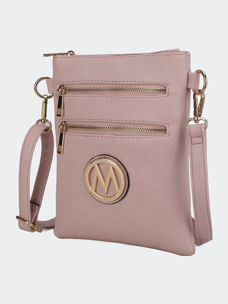 Medina Vegan Leather Crossbody Handbag - Pink