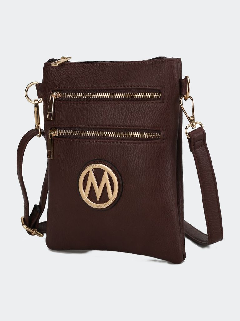 Medina Vegan Leather Crossbody Handbag - Coffee