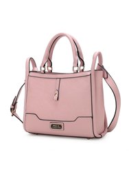 Melody Vegan Leather Tote Handbag For Women's - Pink