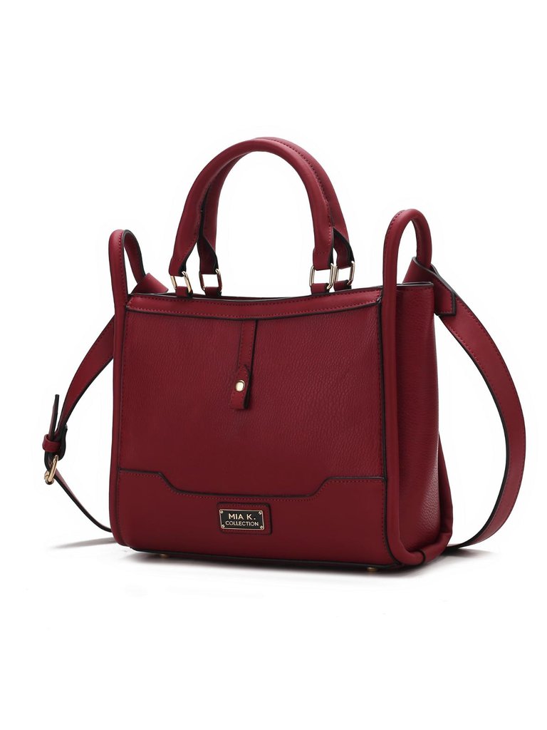 Melody Vegan Leather Tote Handbag For Women's - Red