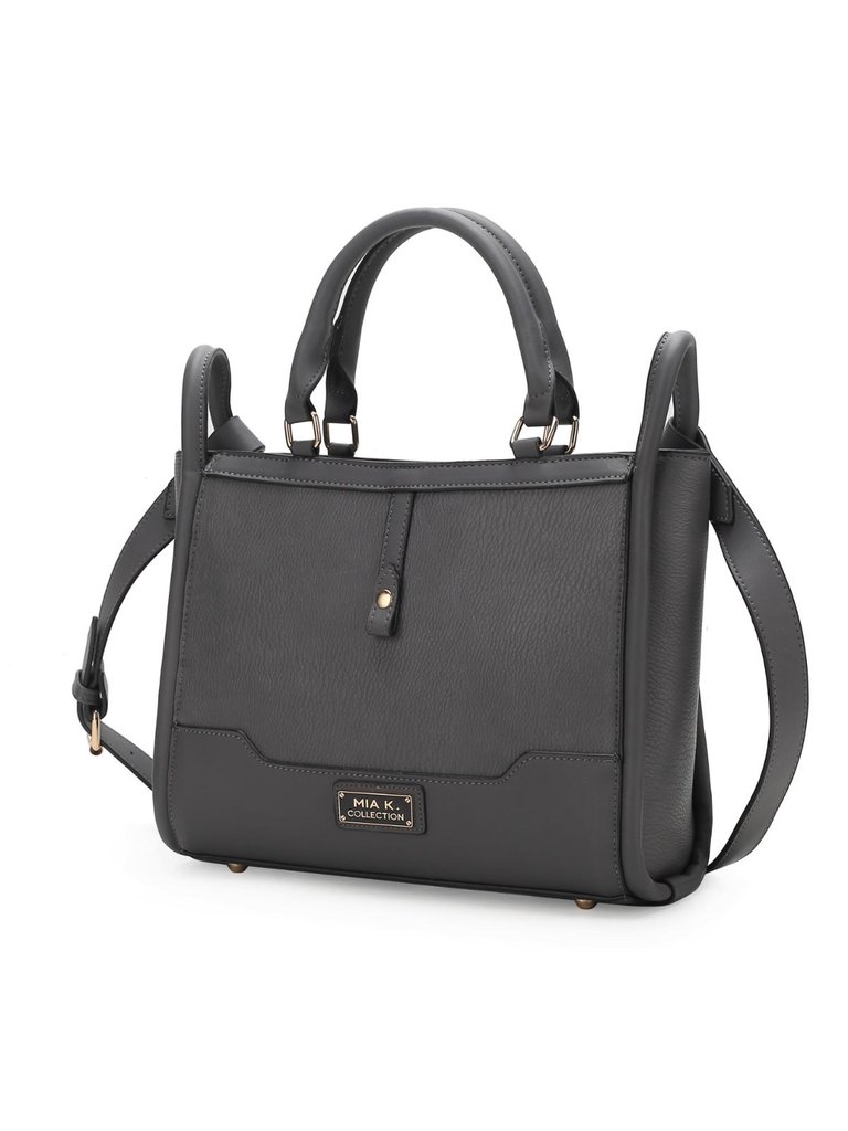 Melody Vegan Leather Tote Handbag For Women's - Charcoal