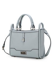 Melody Vegan Leather Tote Handbag For Women's - Light Blue