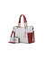 Merlina 2 Pieces Women Tote Handbag With Wallet - Red