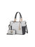 Merlina 2 Pieces Women Tote Handbag With Wallet - Charcoal