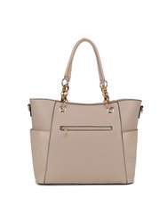 Merlina Embossed pockets Vegan Leather Women’s Tote Bag with Wallet