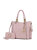 Merlina Embossed pockets Vegan Leather Women’s Tote Bag with Wallet - Pink