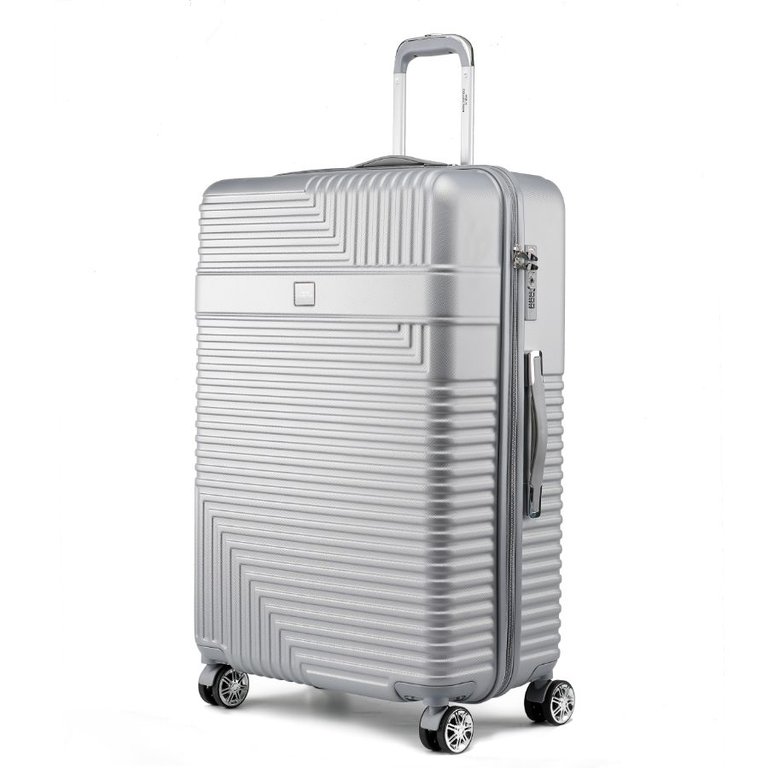 Mykonos Extra Large Check-In Spinner Trolley Bag - Silver