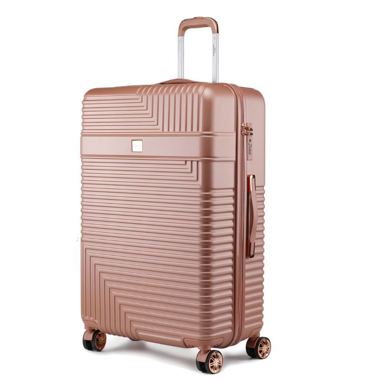 Mykonos Extra Large Check-In Spinner Trolley Bag - Rose Gold