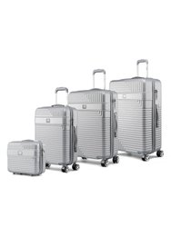 Mykonos Luggage Trolley Bag Set - 4 Pieces - Silver