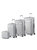 Mykonos Luggage Trolley Bag Set - 4 Pieces - Silver