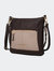Nala Vegan Color-Block Leather Women’s Shoulder Bag - Coffee Taupe
