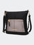 Nala Vegan Color-Block Leather Women’s Shoulder Bag - Black Pewter