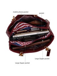 Nevaeh Vegan Leather Patriotic Pattern Women’s Shoulder Bag