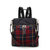Nishi Nylon Plaid Backpack for Women's - Red