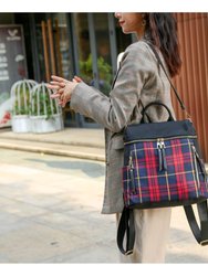 Nishi Nylon Plaid Backpack for Women's