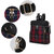 Nishi Nylon Plaid Backpack for Women's