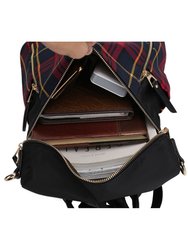 Nishi Nylon Plaid Backpack for Women's