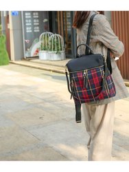 Nishi Nylon Plaid Backpack for Women's