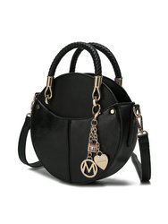 Nobella Vegan Leather Crossbody Handbag - Black