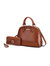 Nora Premium Croco Satchel Handbag by Mia K. - Cognac