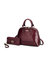 Nora Premium Croco Satchel Handbag by Mia K. - Wine