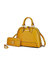 Nora Premium Croco Satchel Handbag by Mia K. - Mustard