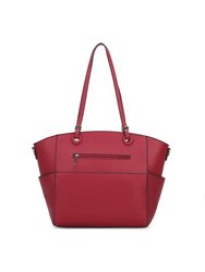 Prisha Vegan Leather Women’s Tote Bag With Wallet - 2 pieces