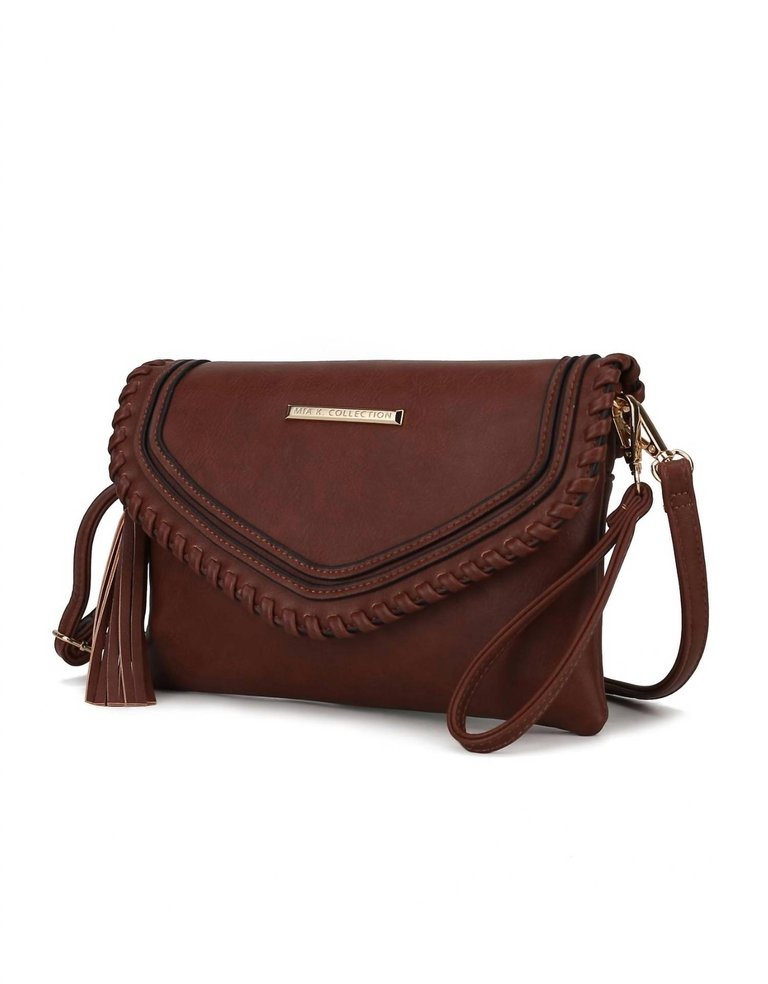 Remi Vegan Leather Shoulder Bag In Coffee - Coffee