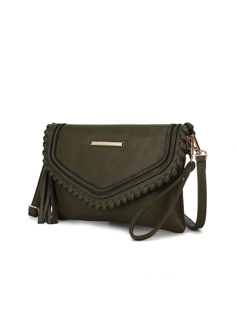 Remi Vegan Leather Women’s Shoulder Bag - Olive