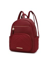 Romana Vegan Leather Women’s Backpack - Red