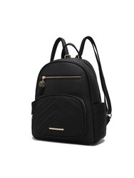 Romana Vegan Leather Women’s Backpack - Black
