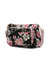 Rosalie Cotton Botanical Pattern Women's Shoulder Handbag - Black