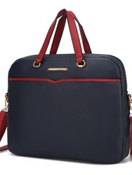 Rose Briefcase Handbag - Navy