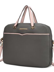 Rose Briefcase Handbag - Charcoal
