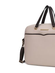 Rose Briefcase Handbag - Beige