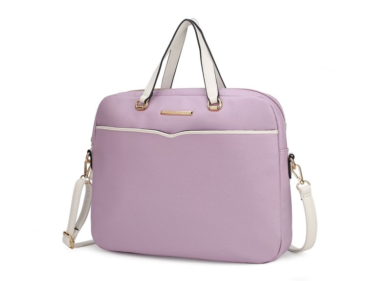 Rose Briefcase Handbag - Lilac