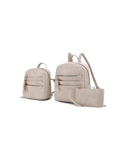 MKF Collection by Mia K Roxane Vegan Leather Women’s Backpack With Mini Backpack And Wristlet Pouch- 3 Pieces product