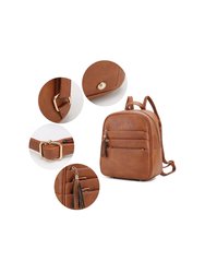 Roxane Vegan Leather Women’s Backpack With Mini Backpack And Wristlet Pouch- 3 Pieces