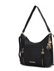 Ruby Vegan Leather Women’s Shoulder Handbag - Black