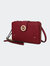 Sage Cell-Phone - Wallet Crossbody Bag With Optional Wristlet - Red