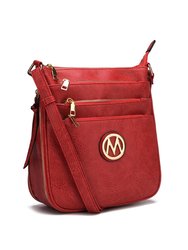 Salome Expandable Multi-Compartment Crossbody - Red
