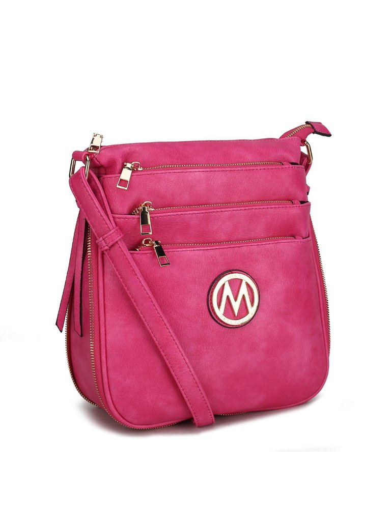 Salome Expandable Multi-Compartment Crossbody - Fuchsia